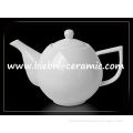 Plain white ceramic bone china porcelain coffee and tea pot with print available